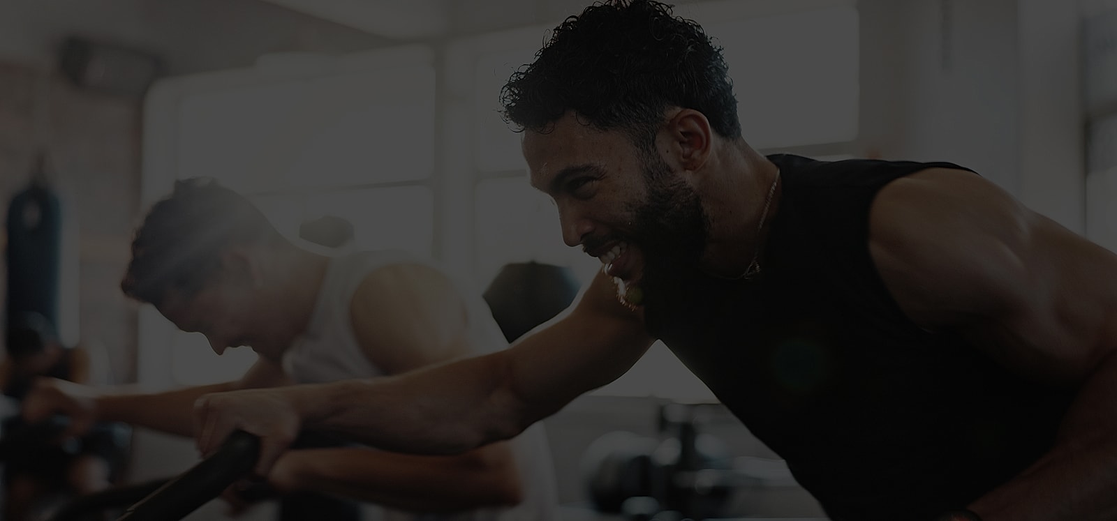 Lancaster orthopedic surgery men exercising together in a gym setting.